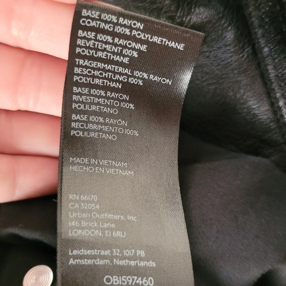 Urban Outfitters Black Faux Leather Pants